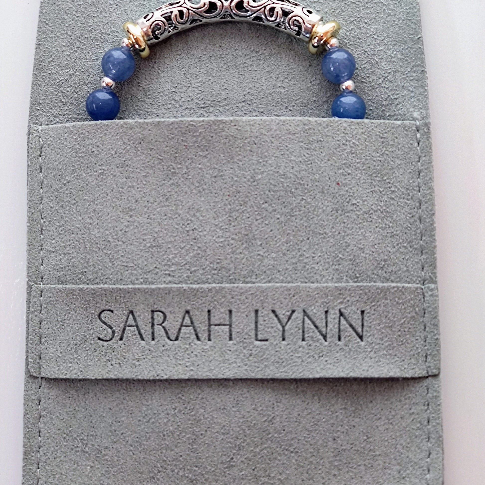 **Handmade Jewelry: Blue Aventurine Silver Bracelet, Stunning Natural Gemstone Design for Birthday Gifts and Special Occasions**